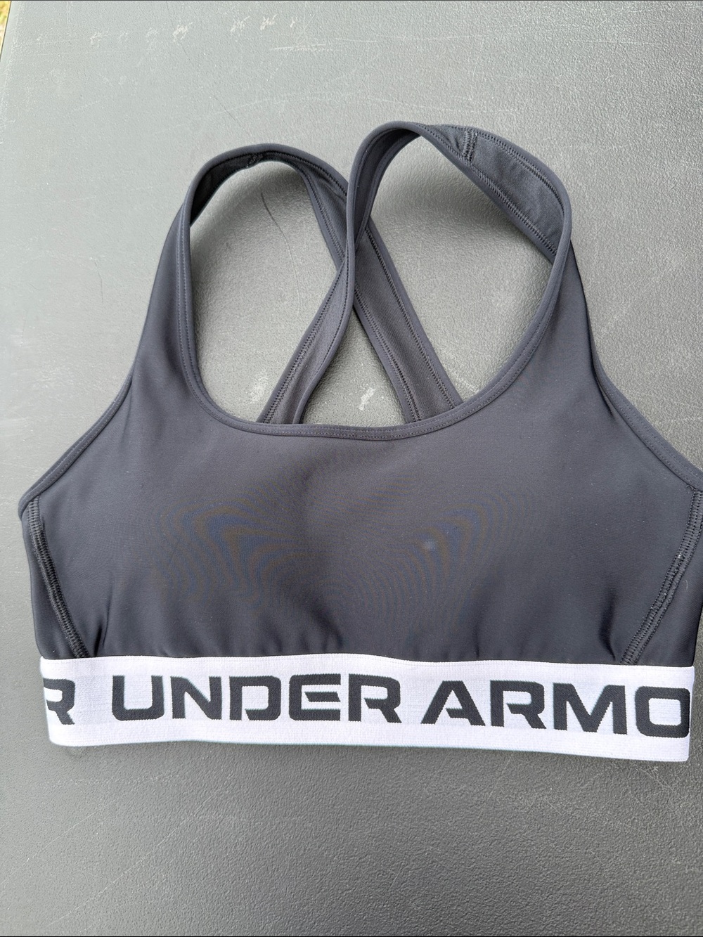 Under Armour Black Sports Bra with White Branded Band